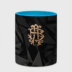 Кружка 3D Nickelback golden poly, цвет: 3D-белый + небесно-голубой — фото 2