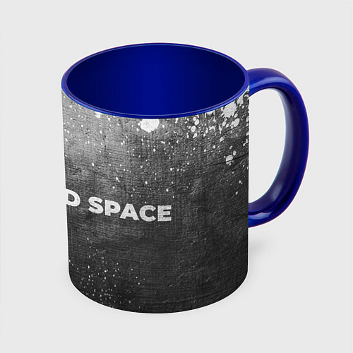 Кружка цветная Dead Space - grey gradient по-горизонтали / 3D-Белый + синий – фото 1