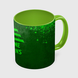 Кружка 3D Imagine Dragons - green gradient, цвет: 3D-белый + светло-зеленый