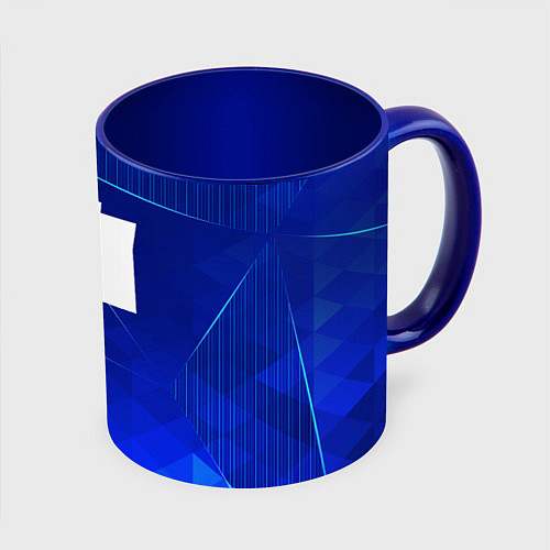 Кружка цветная Fortnite blue poly / 3D-Белый + синий – фото 1