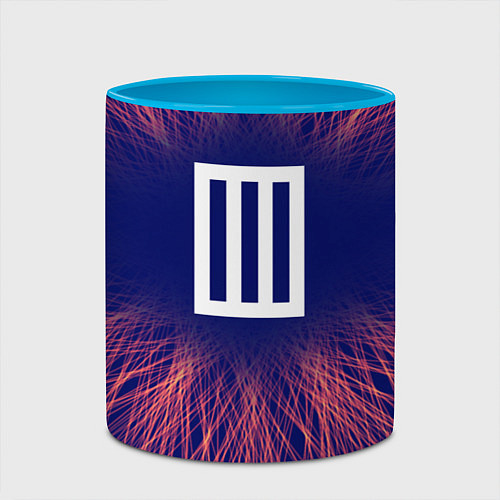 Кружка цветная Paramore red energy / 3D-Белый + небесно-голубой – фото 2