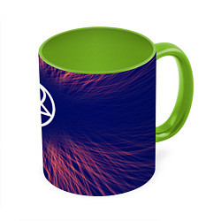 Кружка 3D HIM red energy, цвет: 3D-белый + светло-зеленый