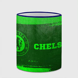 Кружка 3D Chelsea - green gradient по-горизонтали, цвет: 3D-синий кант — фото 2