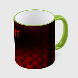 Кружка 3D Depeche Mode red poly, цвет: 3D-светло-зеленый кант