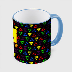 Кружка 3D Dota pattern witcher, цвет: 3D-небесно-голубой кант