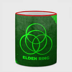 Кружка 3D Elden Ring - green gradient, цвет: 3D-красный кант — фото 2