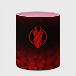Кружка 3D Dead Space red poly, цвет: 3D-белый + розовый — фото 2