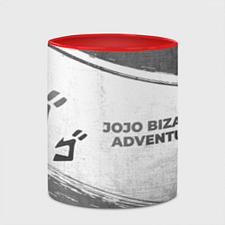 Кружка 3D JoJo Bizarre Adventure - white gradient по-горизон, цвет: 3D-белый + красный — фото 2