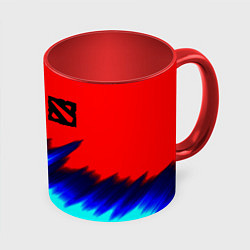 Кружка 3D Dota краски, цвет: 3D-белый + красный