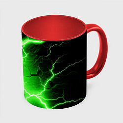 Кружка 3D Color green black, цвет: 3D-белый + красный