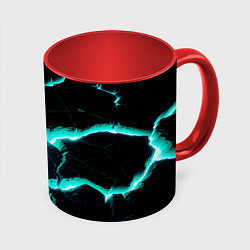 Кружка 3D Color light blue black, цвет: 3D-белый + красный