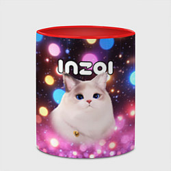 Кружка 3D Inzoi кошечка и логотип, цвет: 3D-белый + красный — фото 2