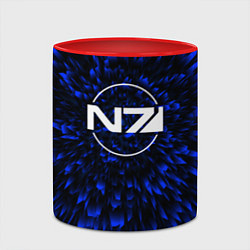 Кружка 3D Mass Effect blue energy, цвет: 3D-белый + красный — фото 2
