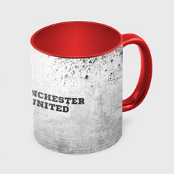 Кружка 3D Manchester United - white gradient по-горизонтали, цвет: 3D-белый + красный