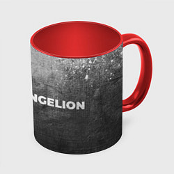 Кружка 3D Evangelion - grey gradient по-горизонтали, цвет: 3D-белый + красный