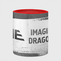 Кружка 3D Imagine Dragons - white gradient по-горизонтали, цвет: 3D-белый + красный — фото 2