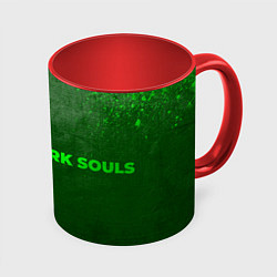 Кружка 3D Dark Souls - green gradient по-горизонтали, цвет: 3D-белый + красный