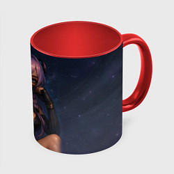 Кружка 3D Ситлали со звездами - Genshin Impact, цвет: 3D-белый + красный