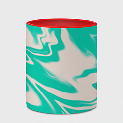 Кружка 3D Color white turquoise, цвет: 3D-белый + красный — фото 2
