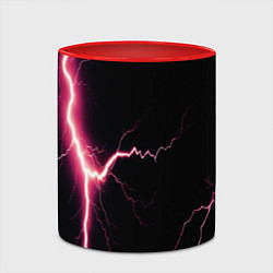 Кружка 3D Lightning pink, цвет: 3D-белый + красный — фото 2