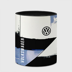 Кружка 3D Volkswagen логотип, цвет: 3D-белый + черный — фото 2