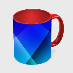 Кружка 3D Color blue, цвет: 3D-белый + красный