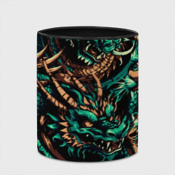 Кружка 3D Японские драконы ирезуми, цвет: 3D-белый + черный — фото 2