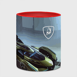 Кружка 3D Lamborghini - motorsport extreme, цвет: 3D-белый + красный — фото 2