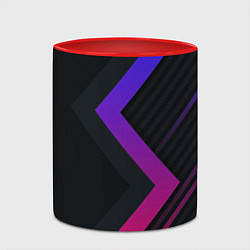 Кружка 3D Color black line, цвет: 3D-белый + красный — фото 2