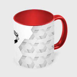 Кружка 3D Manchester United white poly, цвет: 3D-белый + красный