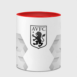 Кружка 3D Aston Villa white poly, цвет: 3D-белый + красный — фото 2