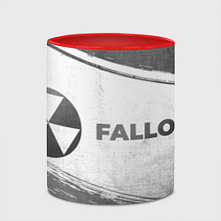 Кружка 3D Fallout - white gradient по-горизонтали, цвет: 3D-белый + красный — фото 2