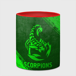 Кружка 3D Scorpions - green gradient, цвет: 3D-белый + красный — фото 2