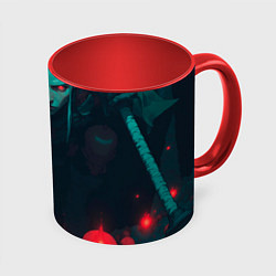 Кружка 3D Мастер черепов - колдун, цвет: 3D-белый + красный