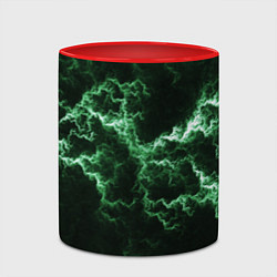 Кружка 3D Lightning green line, цвет: 3D-белый + красный — фото 2