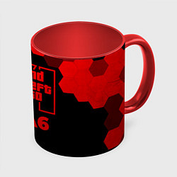 Кружка 3D GTA6 - red gradient, цвет: 3D-белый + красный