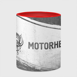 Кружка 3D Motorhead - white gradient по-горизонтали, цвет: 3D-белый + красный — фото 2