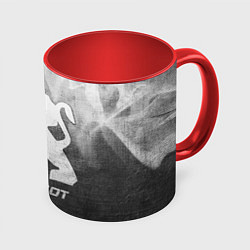 Кружка 3D Peugeot - grey gradient, цвет: 3D-белый + красный