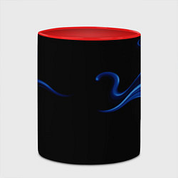 Кружка 3D Color blue abstraction, цвет: 3D-белый + красный — фото 2