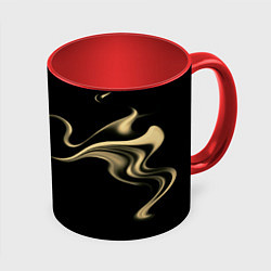 Кружка 3D Color yellow abstraction, цвет: 3D-белый + красный