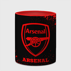 Кружка 3D Arsenal - red gradient, цвет: 3D-белый + красный — фото 2
