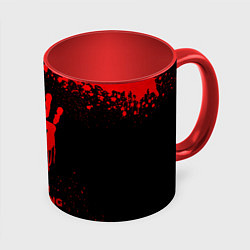 Кружка 3D Death Stranding - red gradient, цвет: 3D-белый + красный