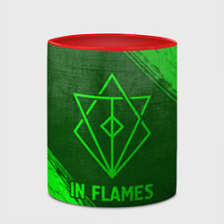 Кружка 3D In Flames - green gradient, цвет: 3D-белый + красный — фото 2