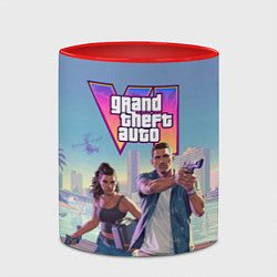 Кружка 3D Джейсон Дюваль и Лусия Каминос Gta 6, цвет: 3D-белый + красный — фото 2