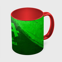 Кружка 3D Asking Alexandria - green gradient, цвет: 3D-белый + красный
