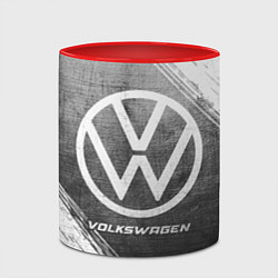 Кружка 3D Volkswagen - grey gradient, цвет: 3D-белый + красный — фото 2