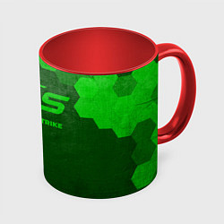 Кружка 3D Counter-Strike 2 - green gradient, цвет: 3D-белый + красный