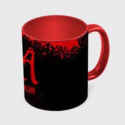 Кружка 3D Maneskin - red gradient, цвет: 3D-белый + красный