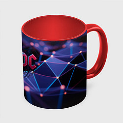 Кружка 3D ACDC лого в градиенте, цвет: 3D-белый + красный