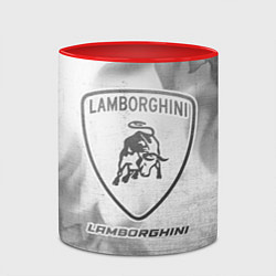 Кружка 3D Lamborghini - white gradient, цвет: 3D-белый + красный — фото 2